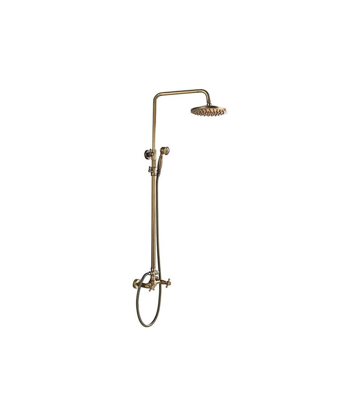 Comprar Barra de ducha termostatica redonda dorado cepillado online